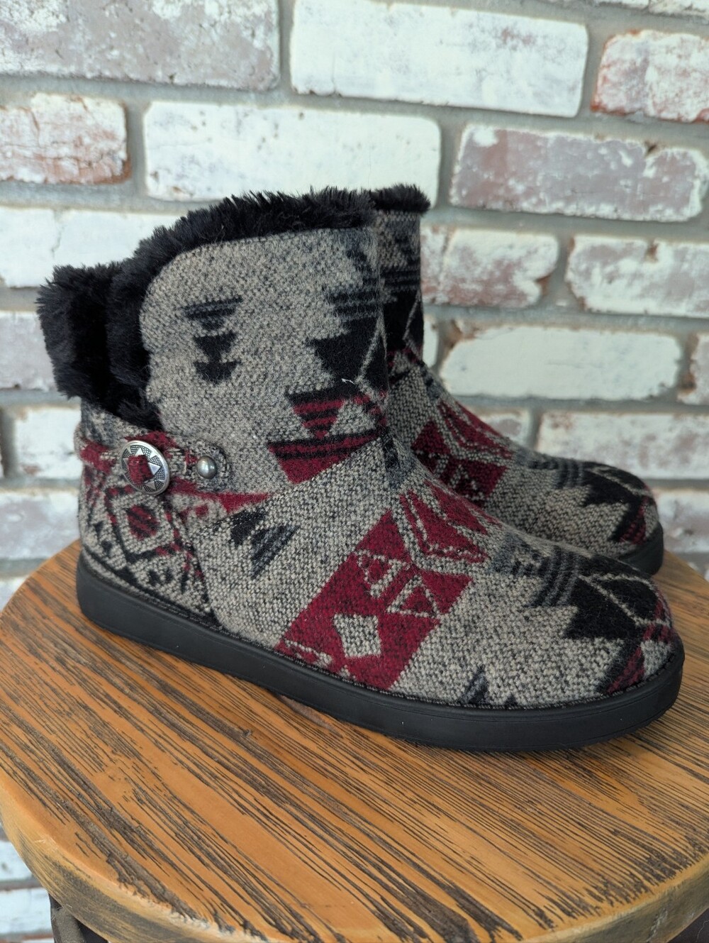 Indigo Rd. Aztec Knit Irava3 Ankle Boots